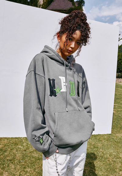MEDM Star Patch Embroidered Hoodie