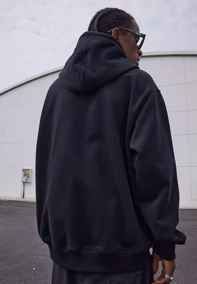 MEDM Basic Towel Embroidery Zipper Hoodie