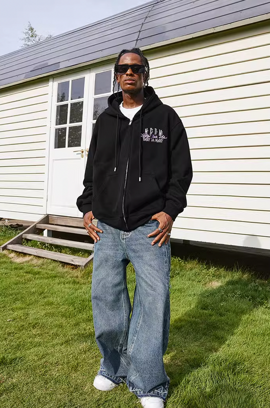 MEDM Logo Embroidery Zipper Hoodie