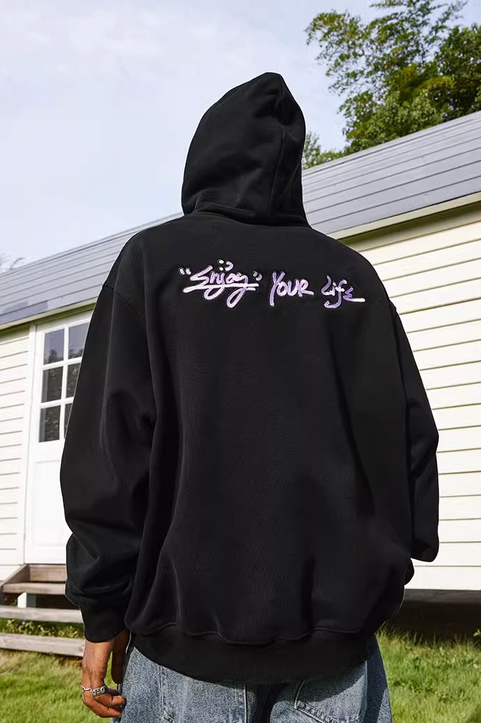 MEDM Logo Embroidery Zipper Hoodie