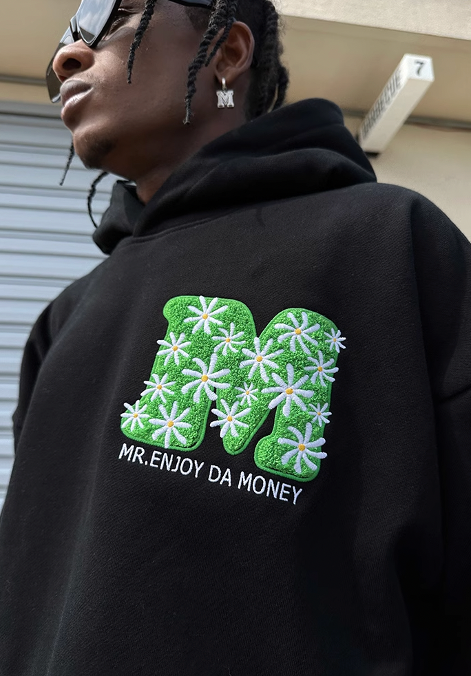MEDM Flower Embroidery Hoodie