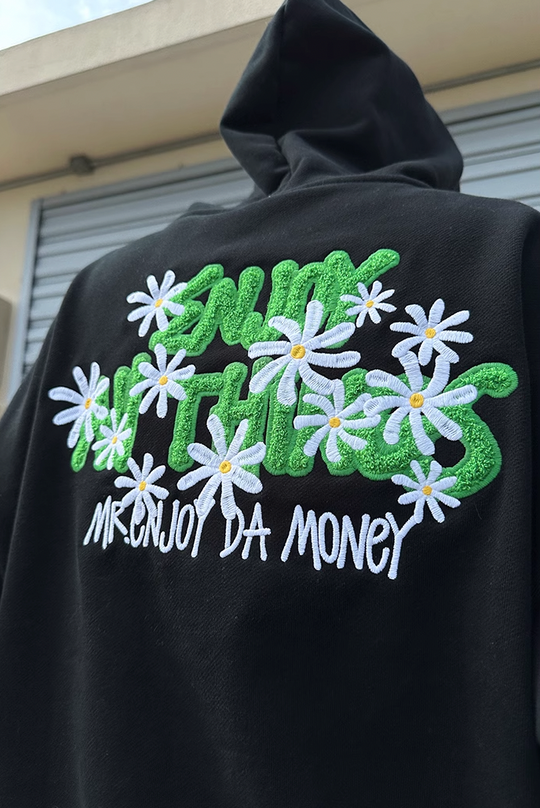 MEDM Flower Embroidery Hoodie