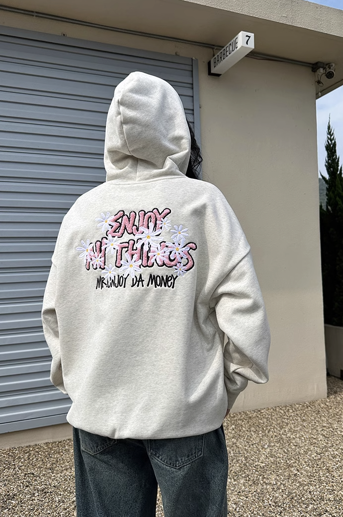 MEDM Flower Embroidery Hoodie