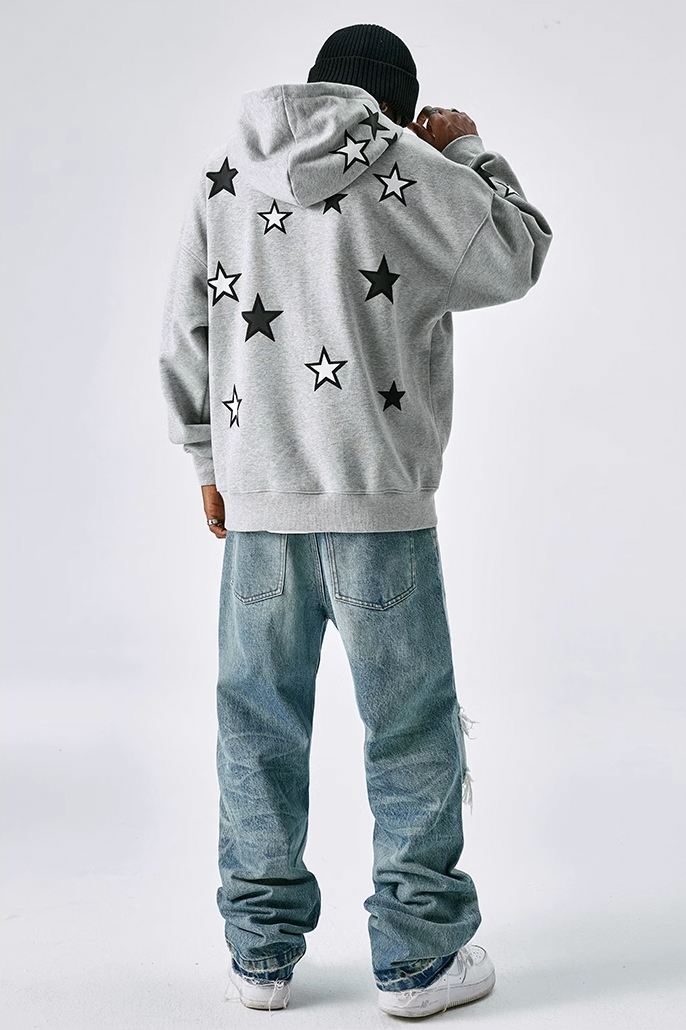 MEDM Pentagram Star Zipper Hoodie