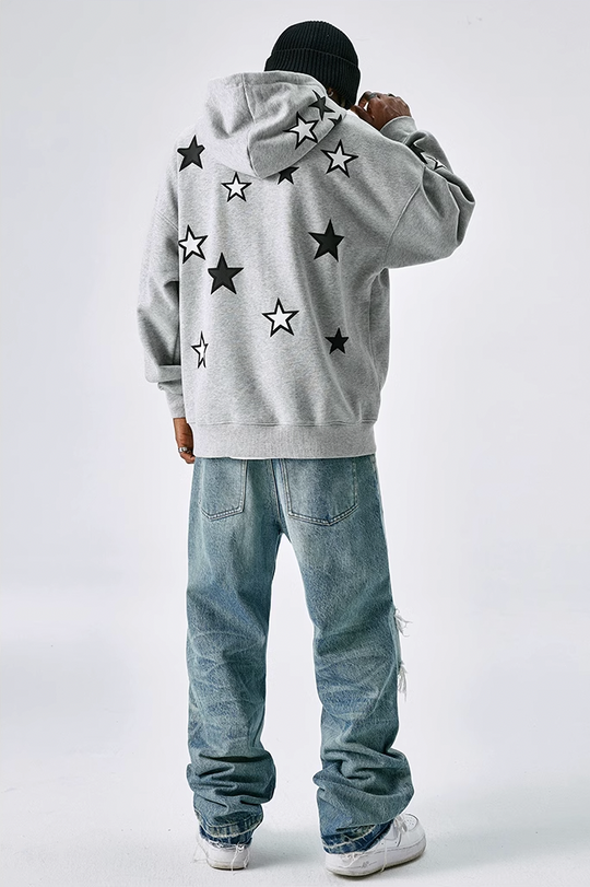 MEDM Pentagram Star Zipper Hoodie