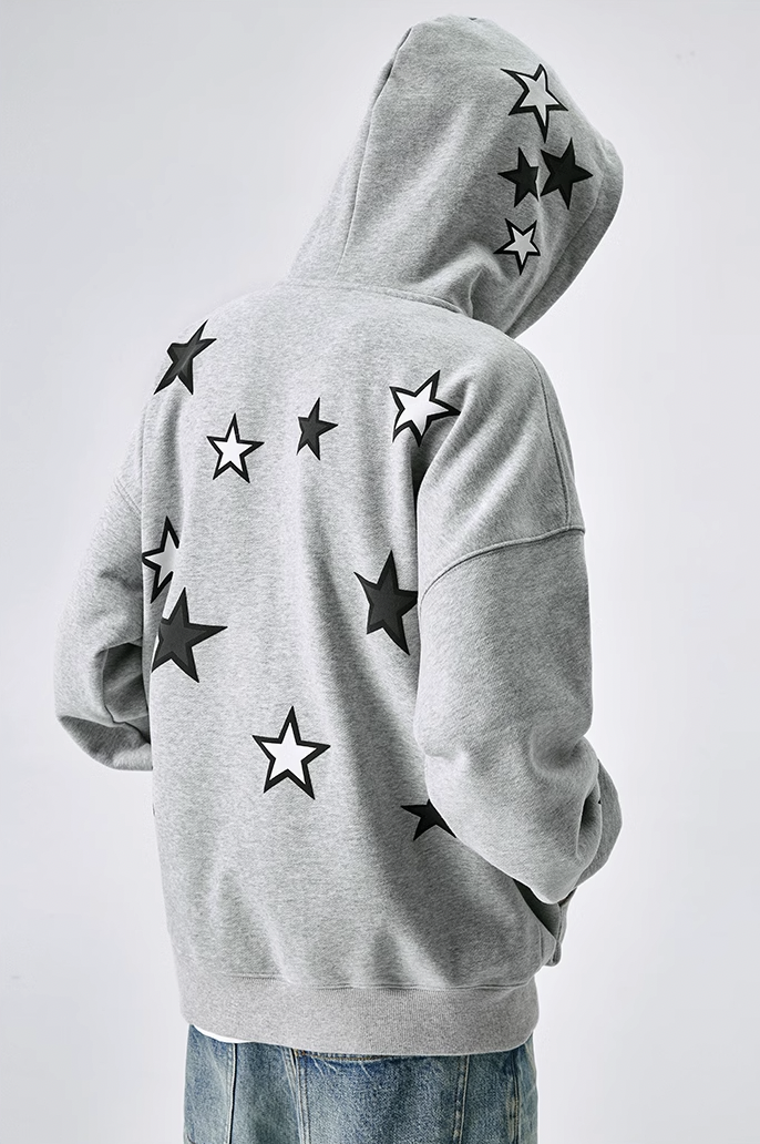MEDM Pentagram Star Zipper Hoodie