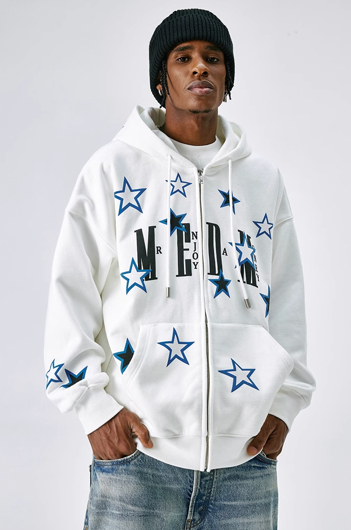 MEDM Pentagram Star Zipper Hoodie