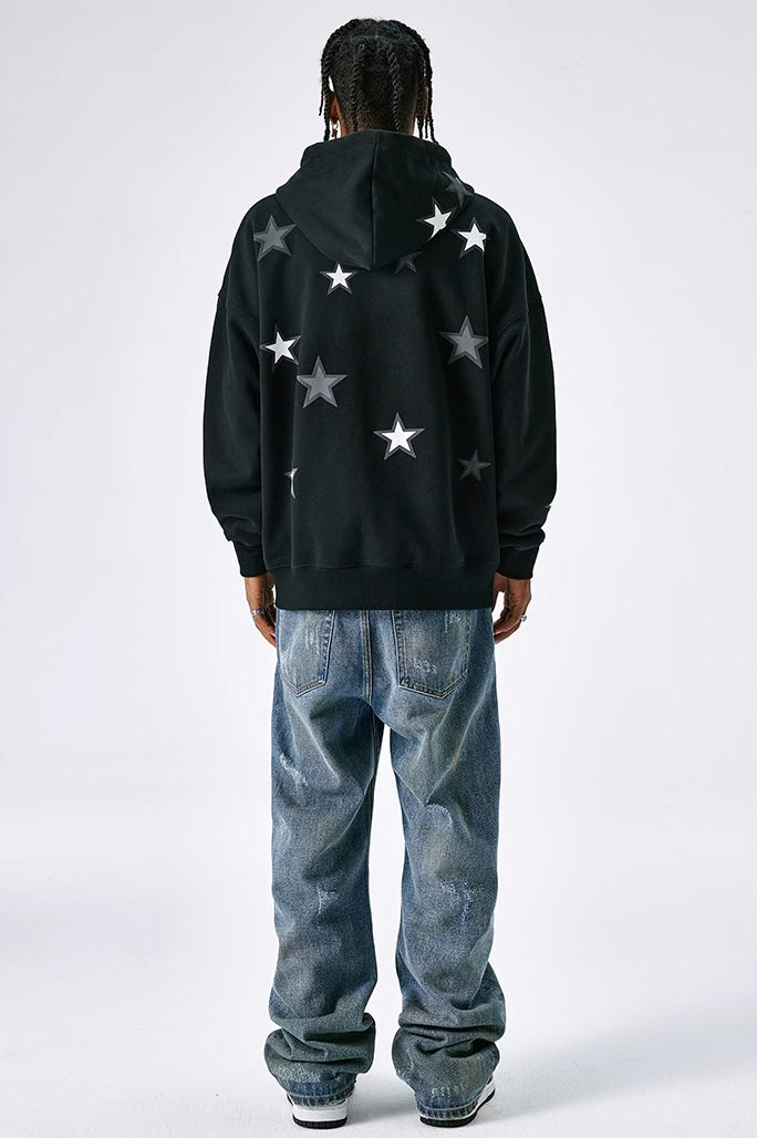 MEDM Pentagram Star Zipper Hoodie