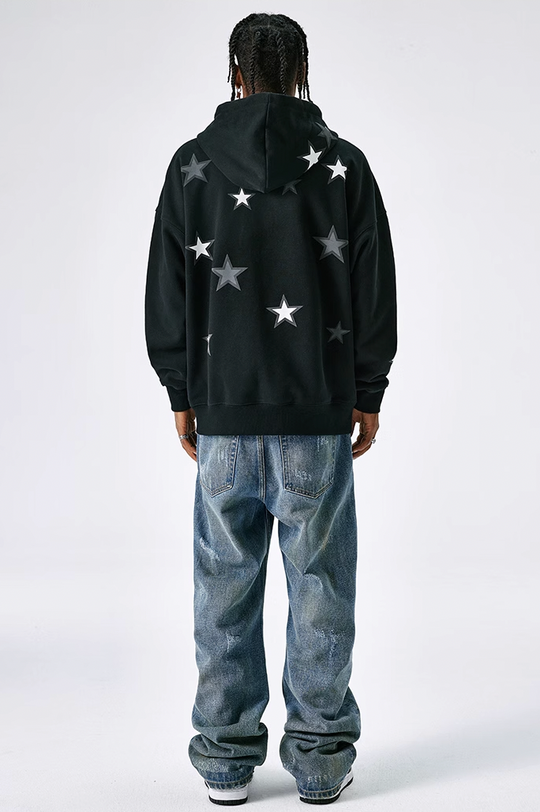 MEDM Pentagram Star Zipper Hoodie