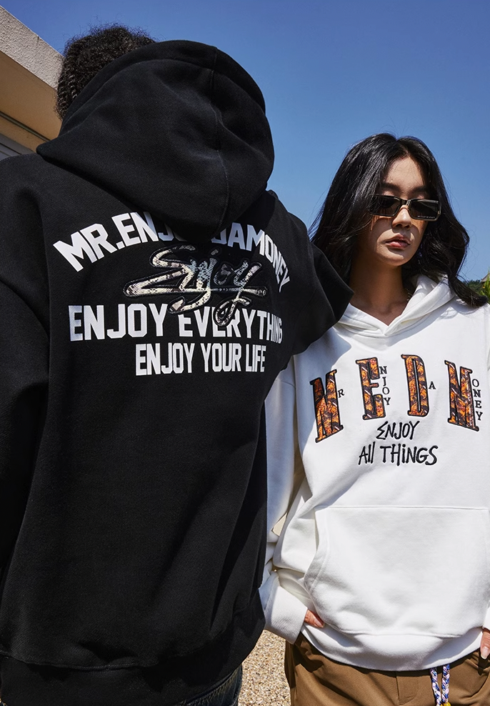 MEDM Leaf Camouflage Patch Embroidery Hoodie