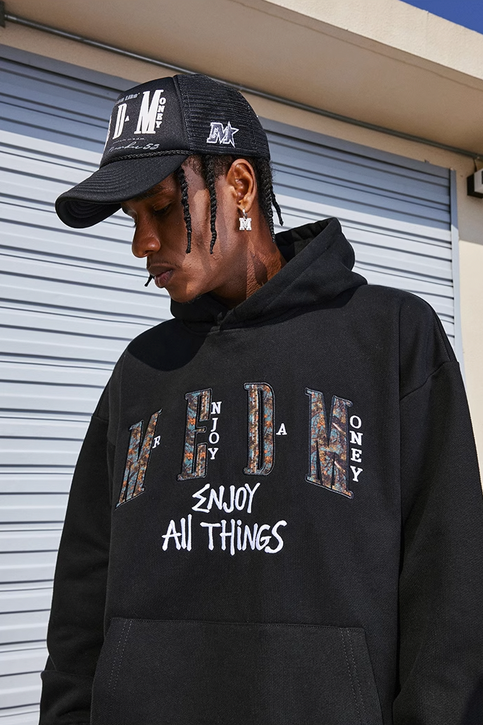 MEDM Leaf Camouflage Patch Embroidery Hoodie