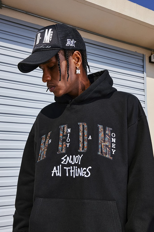 MEDM Leaf Camouflage Patch Embroidery Hoodie