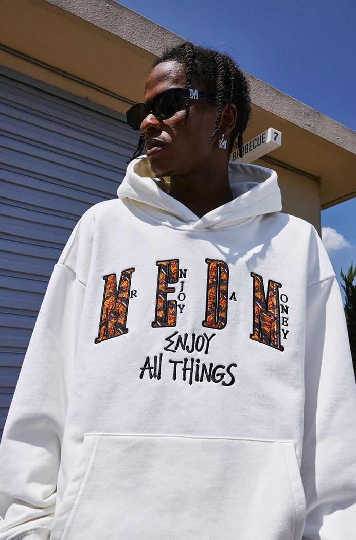 MEDM Leaf Camouflage Patch Embroidery Hoodie