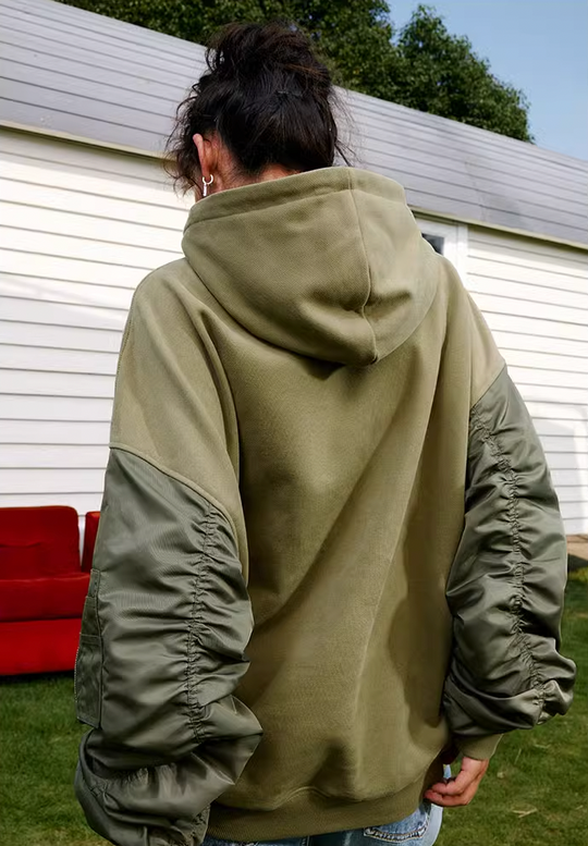 MEDM 3D Embroidery MA1 Sleeve Hoodie