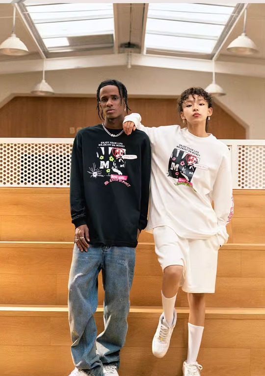 MEDM Notes Graffiti Long Sleeved Tee