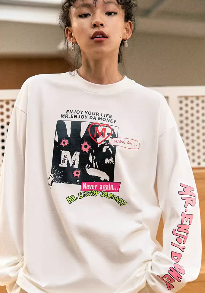 MEDM Notes Graffiti Long Sleeved Tee