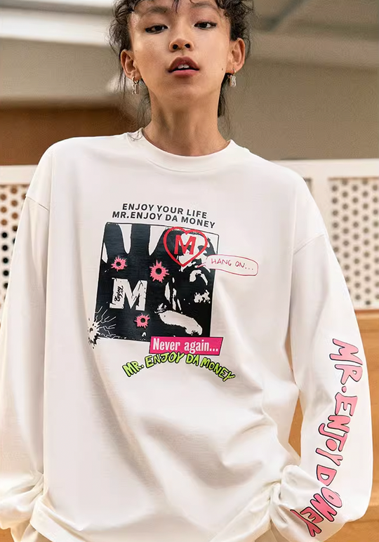 MEDM Notes Graffiti Long Sleeved Tee