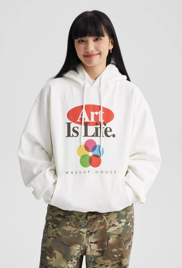 Wassup House LIFE printed Hoodie