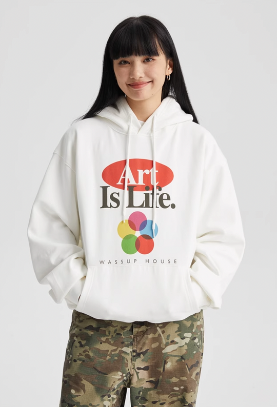 Wassup House LIFE printed Hoodie