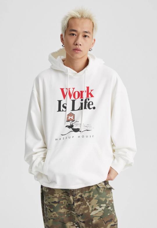 Wassup House LIFE printed Hoodie
