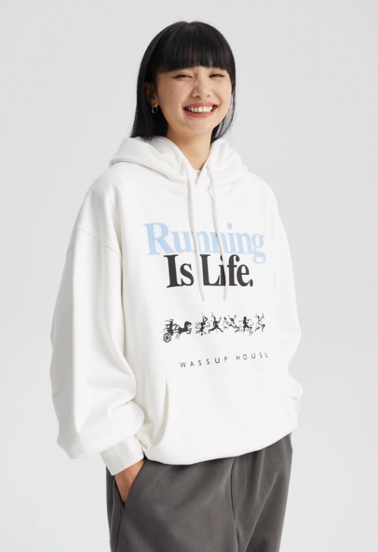 Wassup House LIFE printed Hoodie