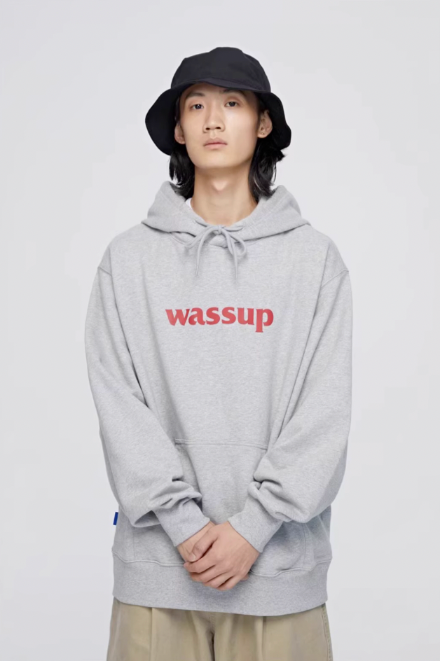 Wassup House Basic Logo Print Hoodie