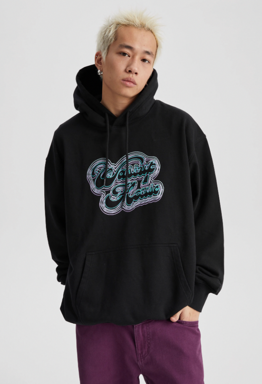 Wassup House Chain Embroidery Neon Hoodie