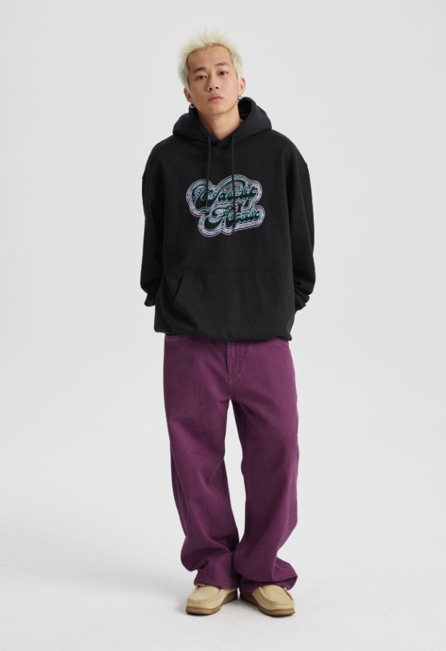 Wassup House Chain Embroidery Neon Hoodie