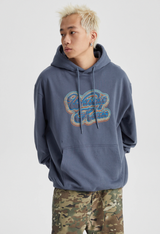 Wassup House Chain Embroidery Neon Hoodie