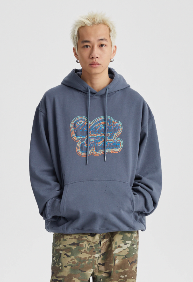 Wassup House Chain Embroidery Neon Hoodie