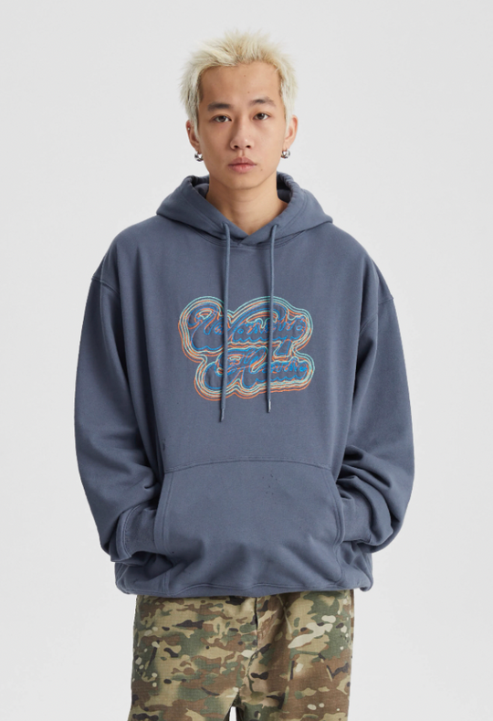 Wassup House Chain Embroidery Neon Hoodie