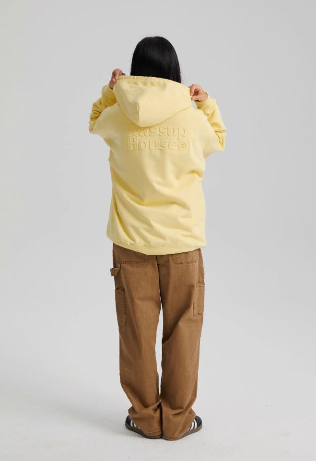 Wassup House 3D Embossed Zipper Hoodie