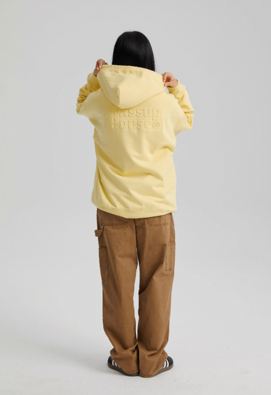 Wassup House 3D Embossed Zipper Hoodie