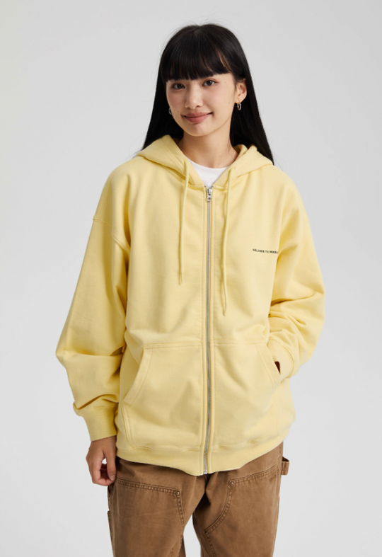 Wassup House 3D Embossed Zipper Hoodie