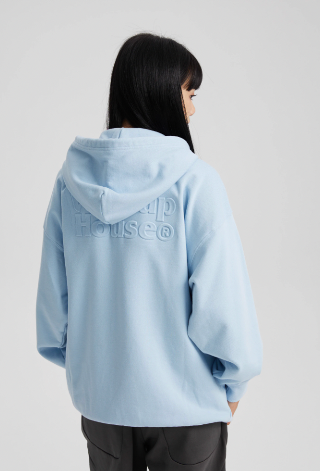 Wassup House 3D Embossed Zipper Hoodie