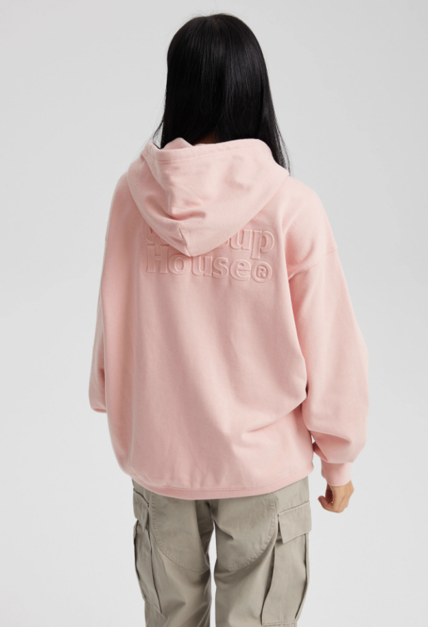 Wassup House 3D Embossed Zipper Hoodie