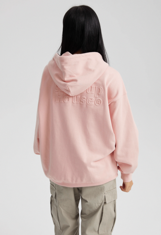Wassup House 3D Embossed Zipper Hoodie