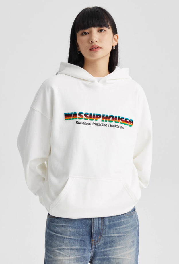Wassup House Embroidered Gradient Logo Hoodie