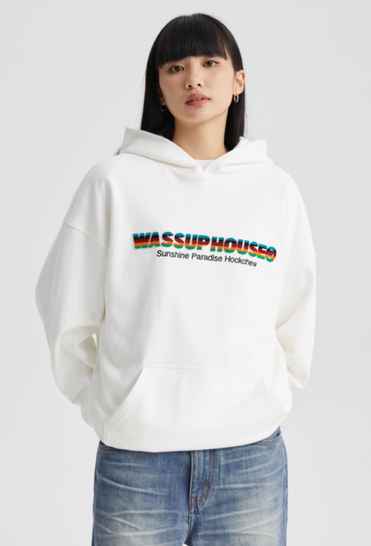 Wassup House Embroidered Gradient Logo Hoodie
