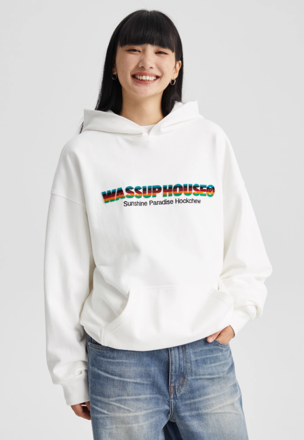 Wassup House Embroidered Gradient Logo Hoodie