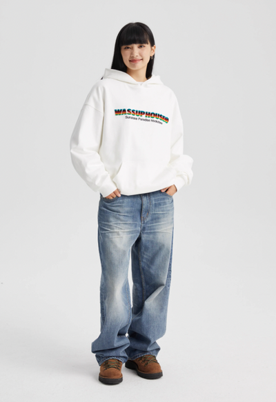 Wassup House Embroidered Gradient Logo Hoodie