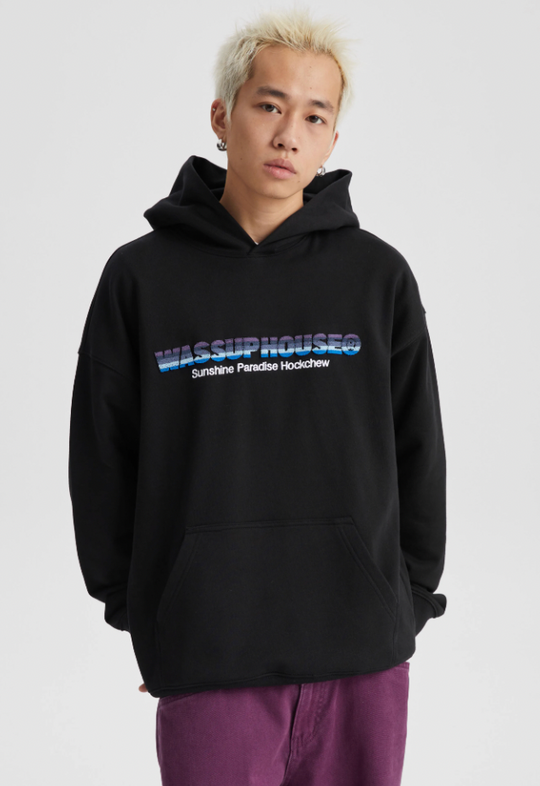 Wassup House Embroidered Gradient Logo Hoodie