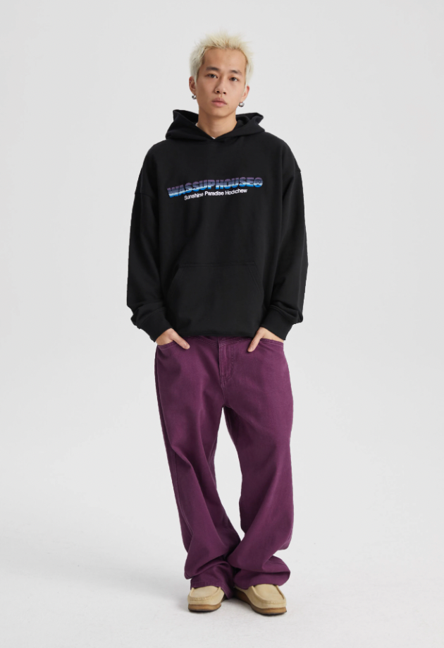 Wassup House Embroidered Gradient Logo Hoodie