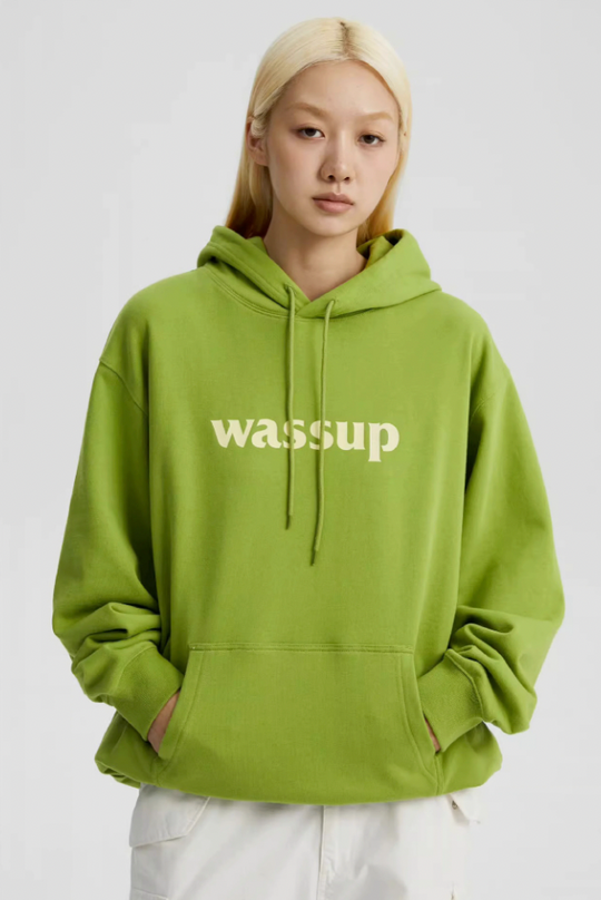 Wassup House Basic Logo Print Heavyweight Hoodie