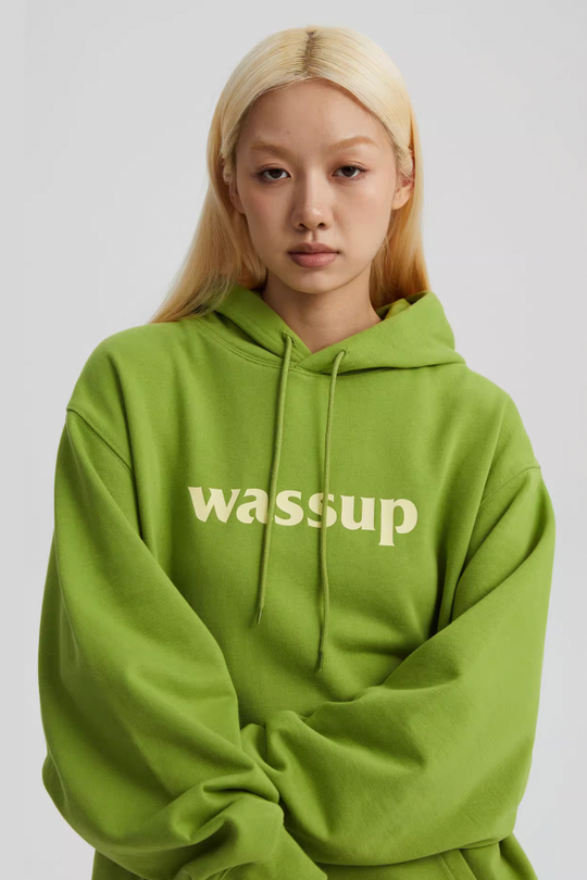 Wassup House Basic Logo Print Heavyweight Hoodie