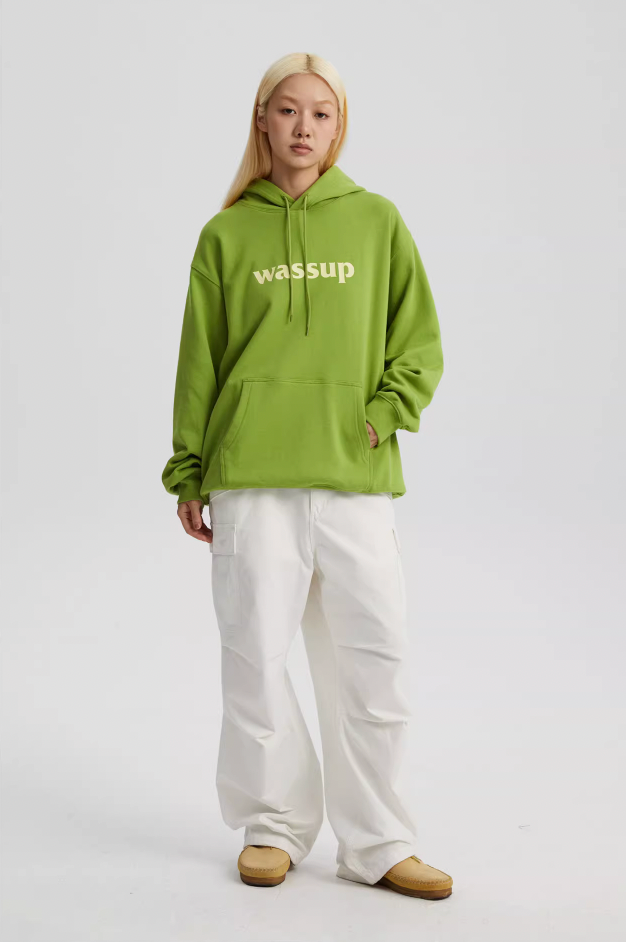 Wassup House Basic Logo Print Heavyweight Hoodie