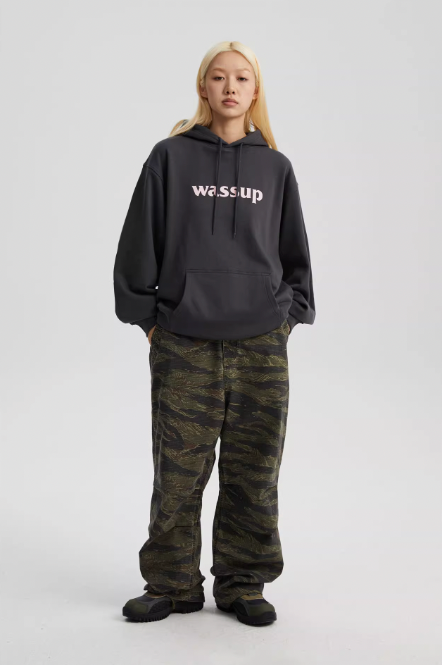 Wassup House Basic Logo Print Heavyweight Hoodie