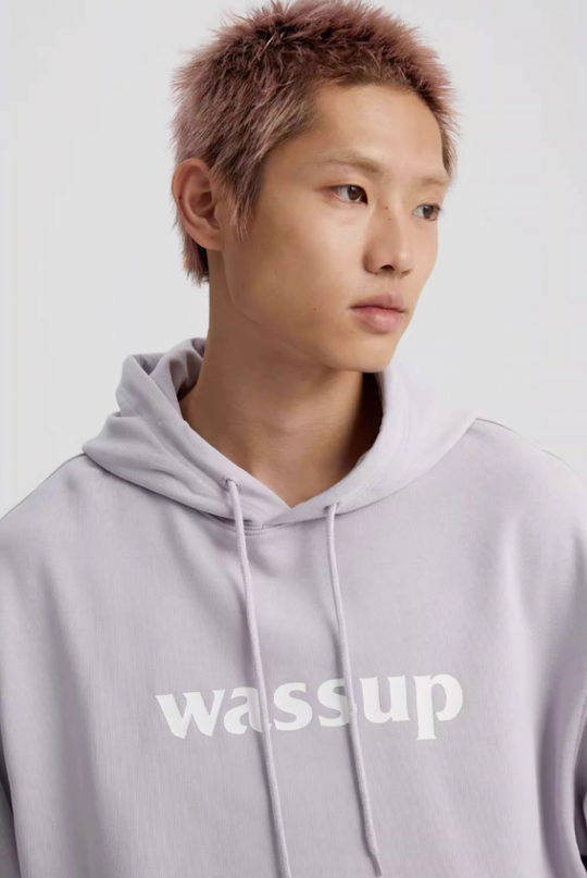 Wassup House Basic Logo Print Heavyweight Hoodie