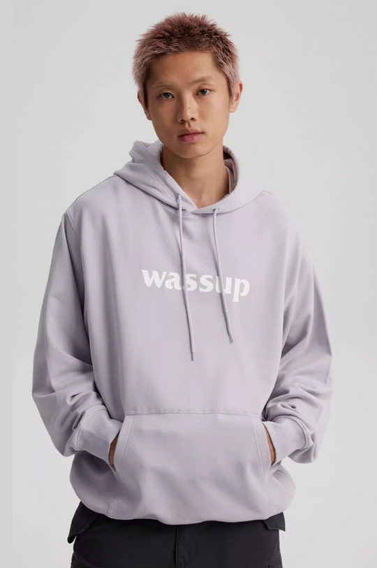 Wassup House Basic Logo Print Heavyweight Hoodie