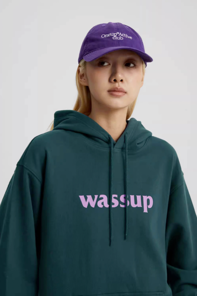 Wassup House Basic Logo Print Heavyweight Hoodie